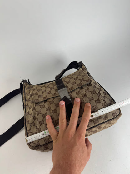 Vintage Gucci Monogram Bag beige brown