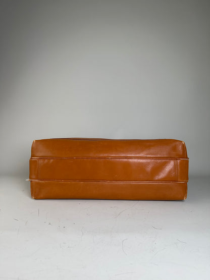 Vintage Chloe Leather Tote Bag Tan Gold-tone