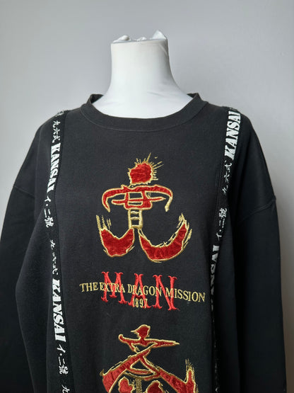 Vintage Kansai Yamamoto Crewneck Abstract Sweater Black M