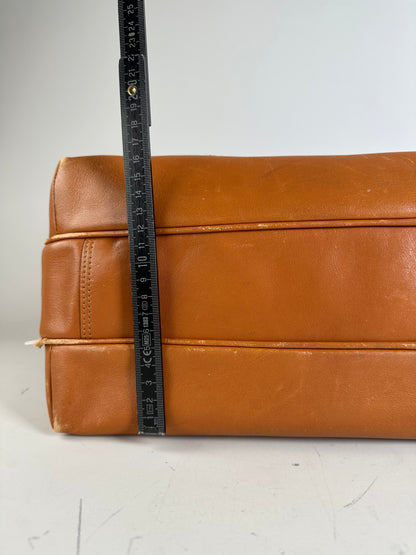 Vintage Chloe Leather Tote Bag Tan Gold-tone