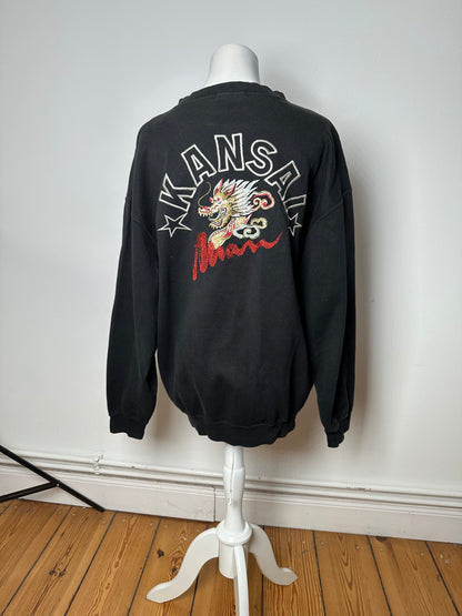 Vintage Kansai Yamamoto Crewneck Abstract Sweater Black M