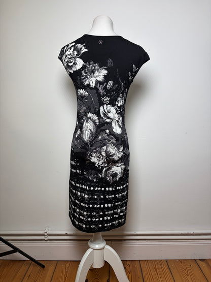 Vintage Roberto Cavalli Sleeveless Jacquard Dress Black White L