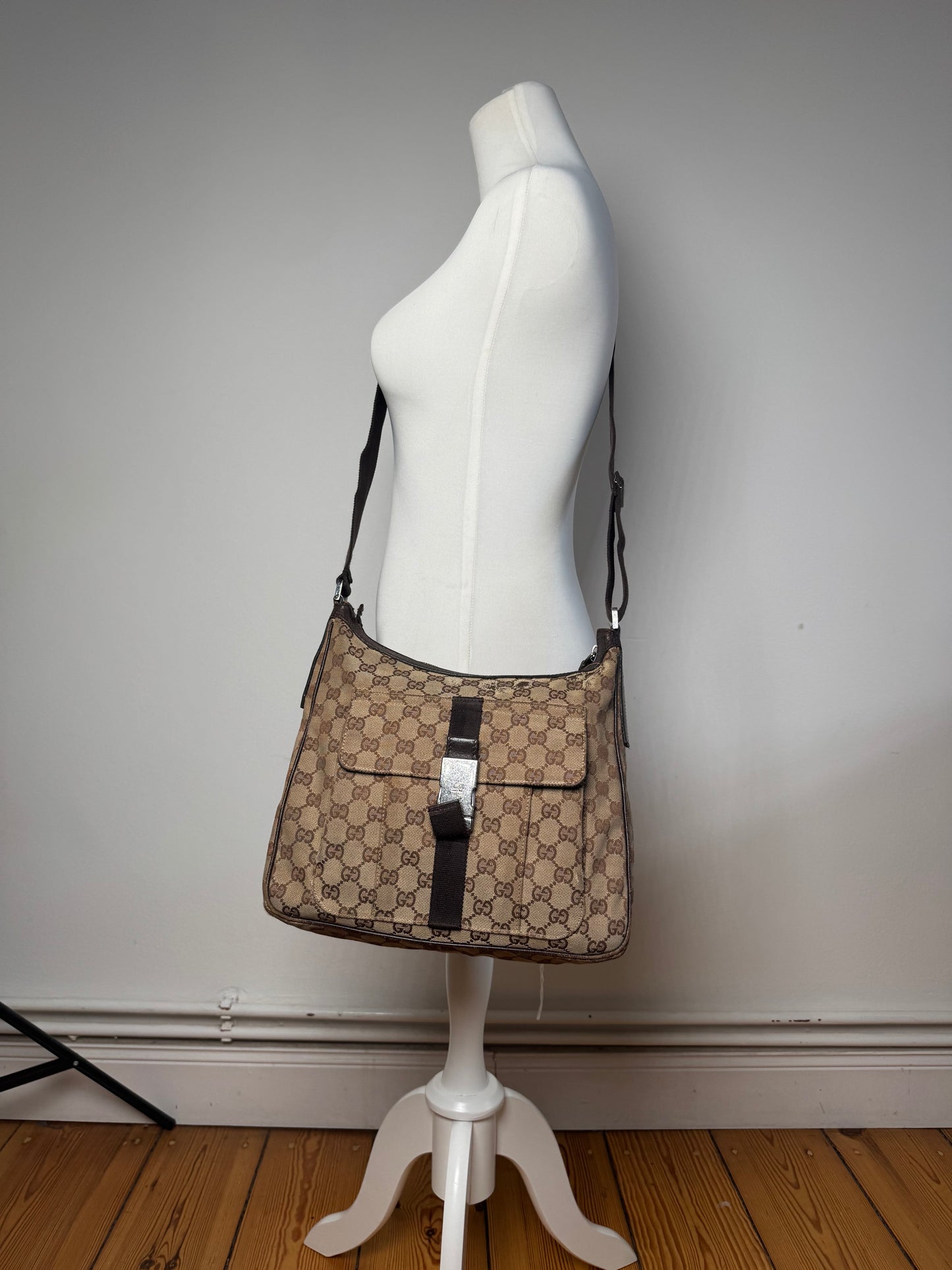 Vintage Gucci Monogram Bag beige brown