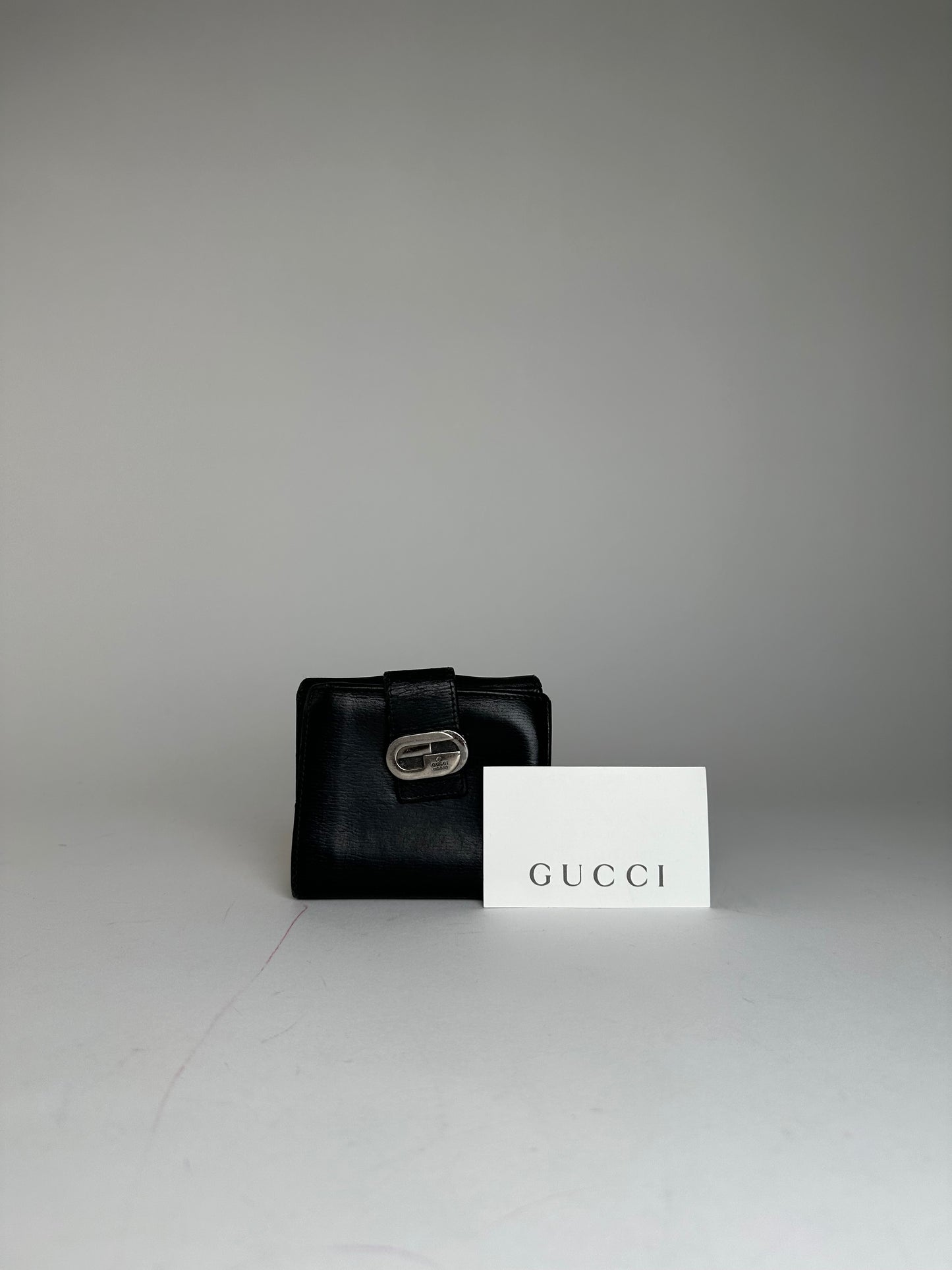Vintage Gucci Leather Wallet Black