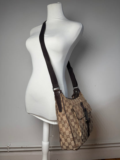 Vintage Gucci Monogram Bag beige brown