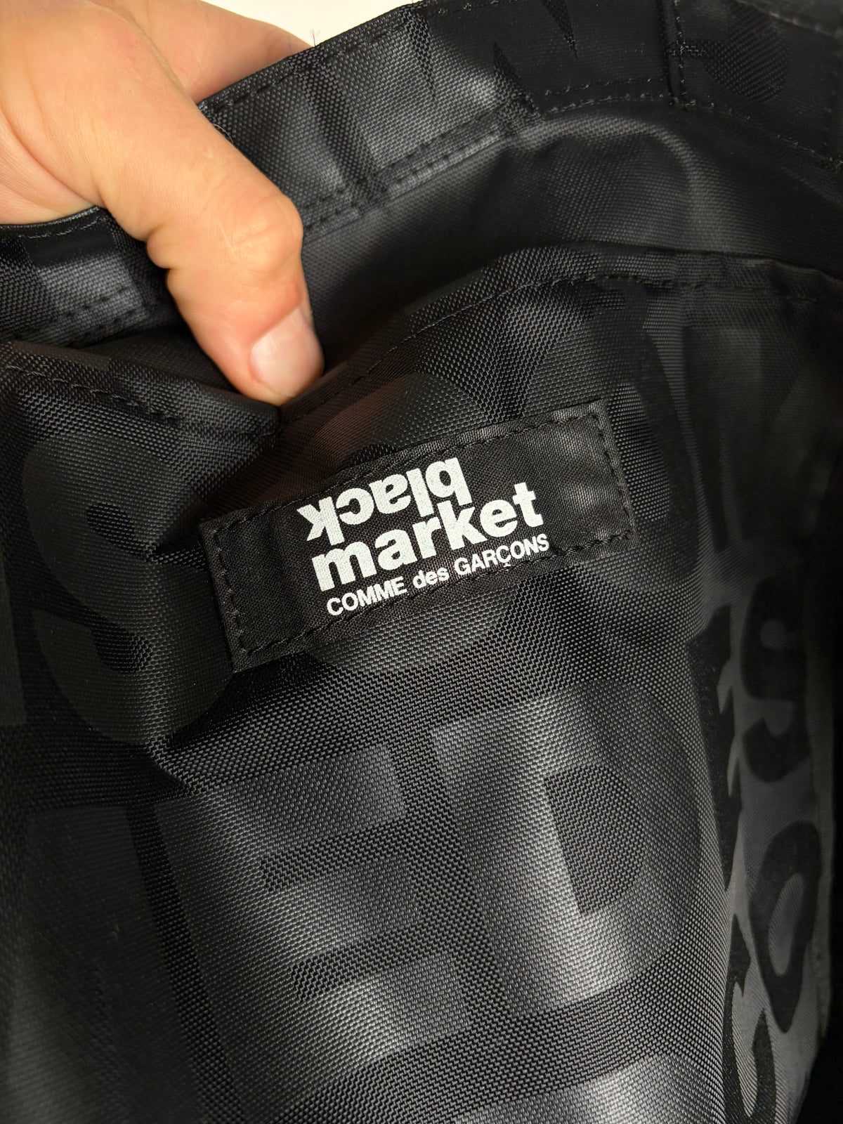 Vintage Comme des Garçons Black Nylon Market Tote