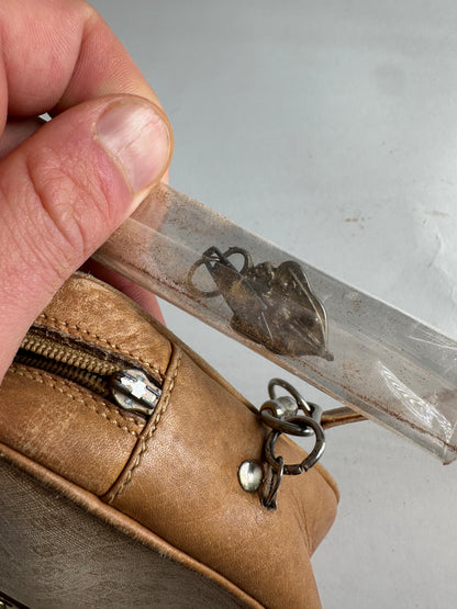 Vintage Gucci Monogram Leather Bag Beige Brown