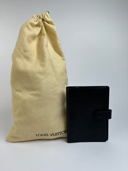 Vintage Louis Vuitton Epi Leather Ring Binder Wallet Late 1990s Black