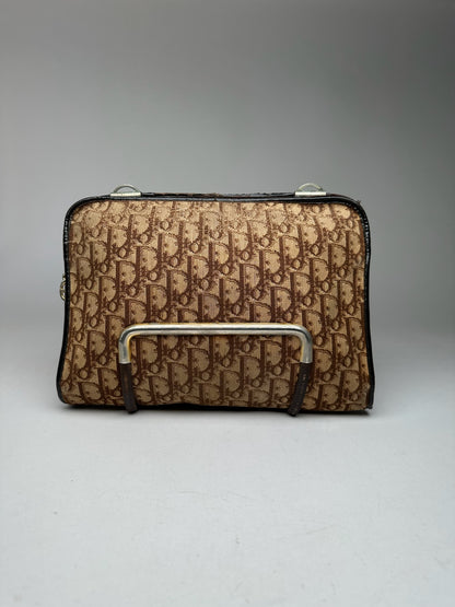 Vintage Dior Canvas Monogram Clutch brown