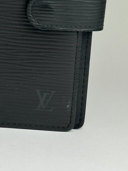 Vintage Louis Vuitton Epi Leather Ring Binder Wallet Late 1990s Black
