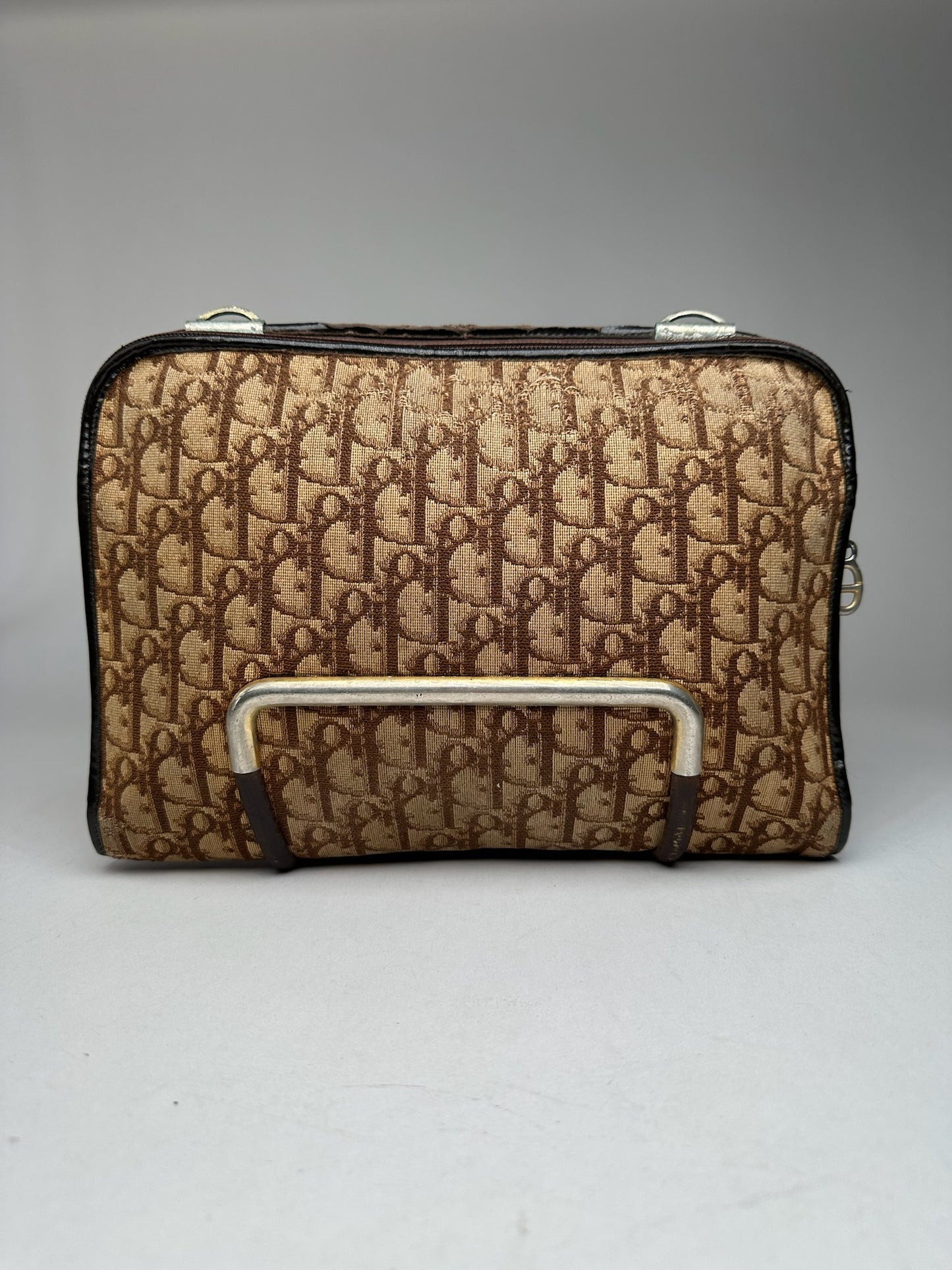 Vintage Dior Canvas Monogram Clutch brown