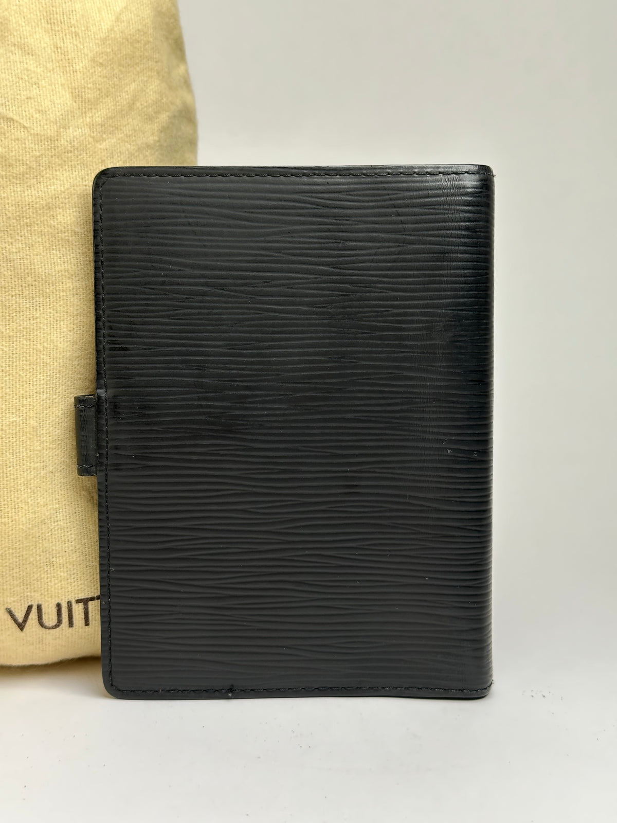 Vintage Louis Vuitton Epi Leather Ring Binder Wallet Late 1990s Black