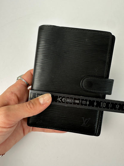 Vintage Louis Vuitton Epi Leather Ring Binder Wallet Late 1990s Black