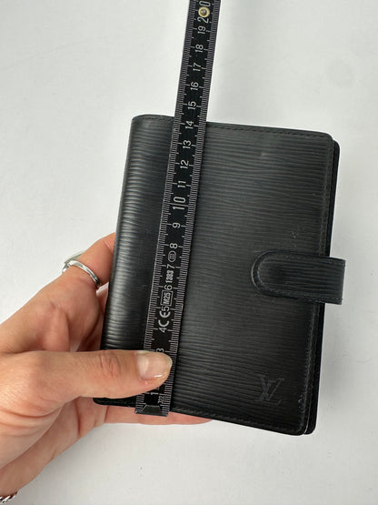 Vintage Louis Vuitton Epi Leather Ring Binder Wallet Late 1990s Black