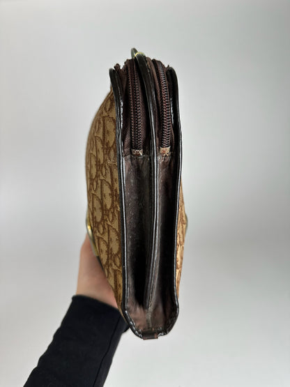 Vintage Dior Canvas Monogram Clutch brown