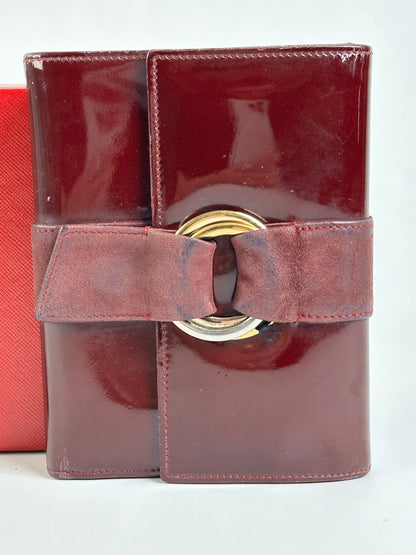 Vintage Cartier Trinity Bifold Wallet Late 1990s Burgundy Patent