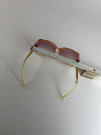 Vintage Yves Saint Laurent Oversized Sunglasses Red beige