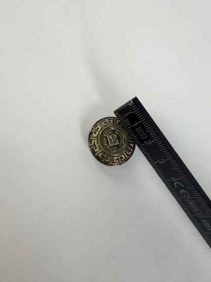 Vintage Givenchy 4G Logo Clip-On Earrings Late 1970s Silver Black