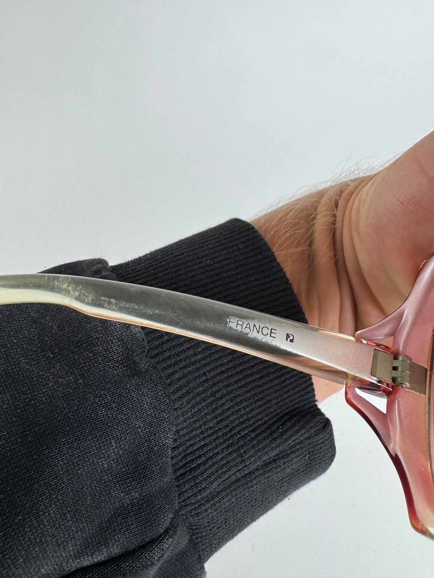 Vintage Yves Saint Laurent Oversized Sunglasses Red beige