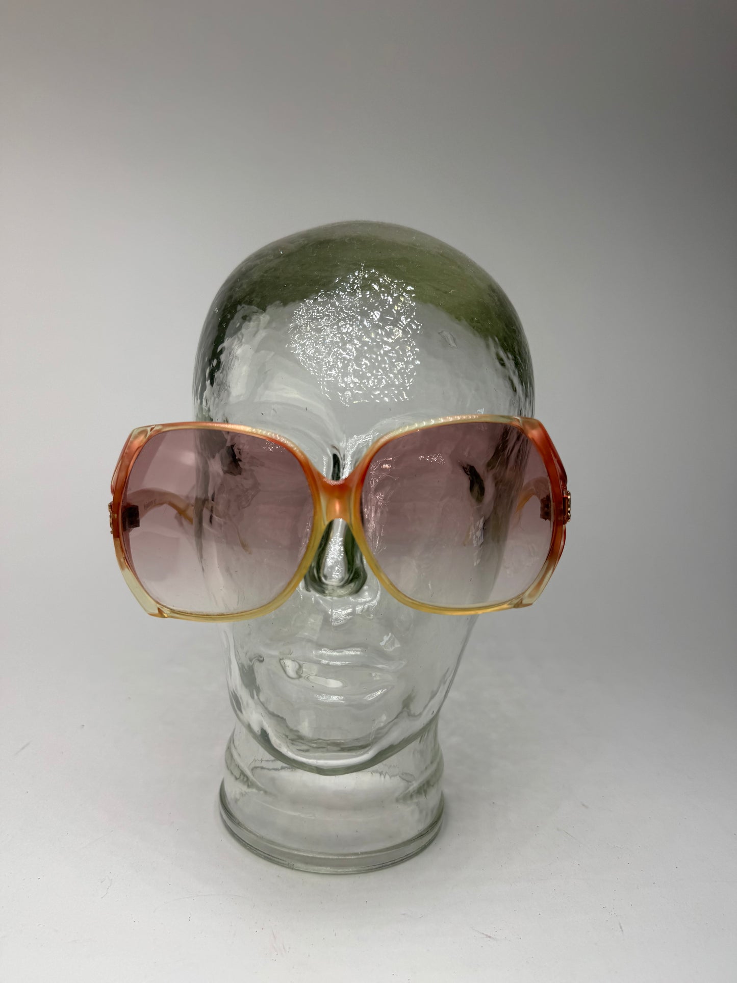 Vintage Yves Saint Laurent Oversized Sunglasses Red beige