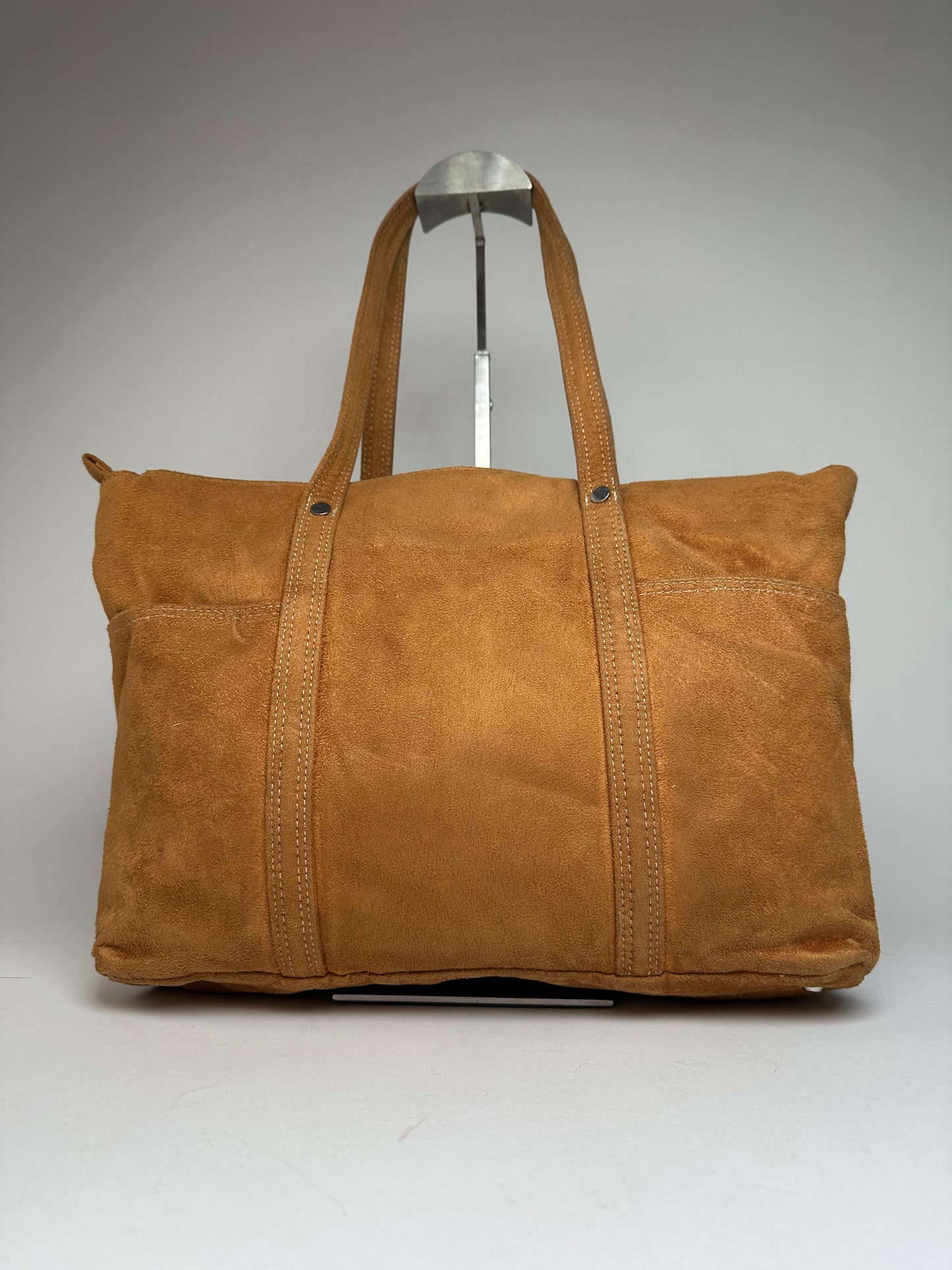 Vintage Courreges Suede Leather Handbag Brown