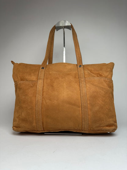 Vintage Courreges Suede Leather Handbag Brown