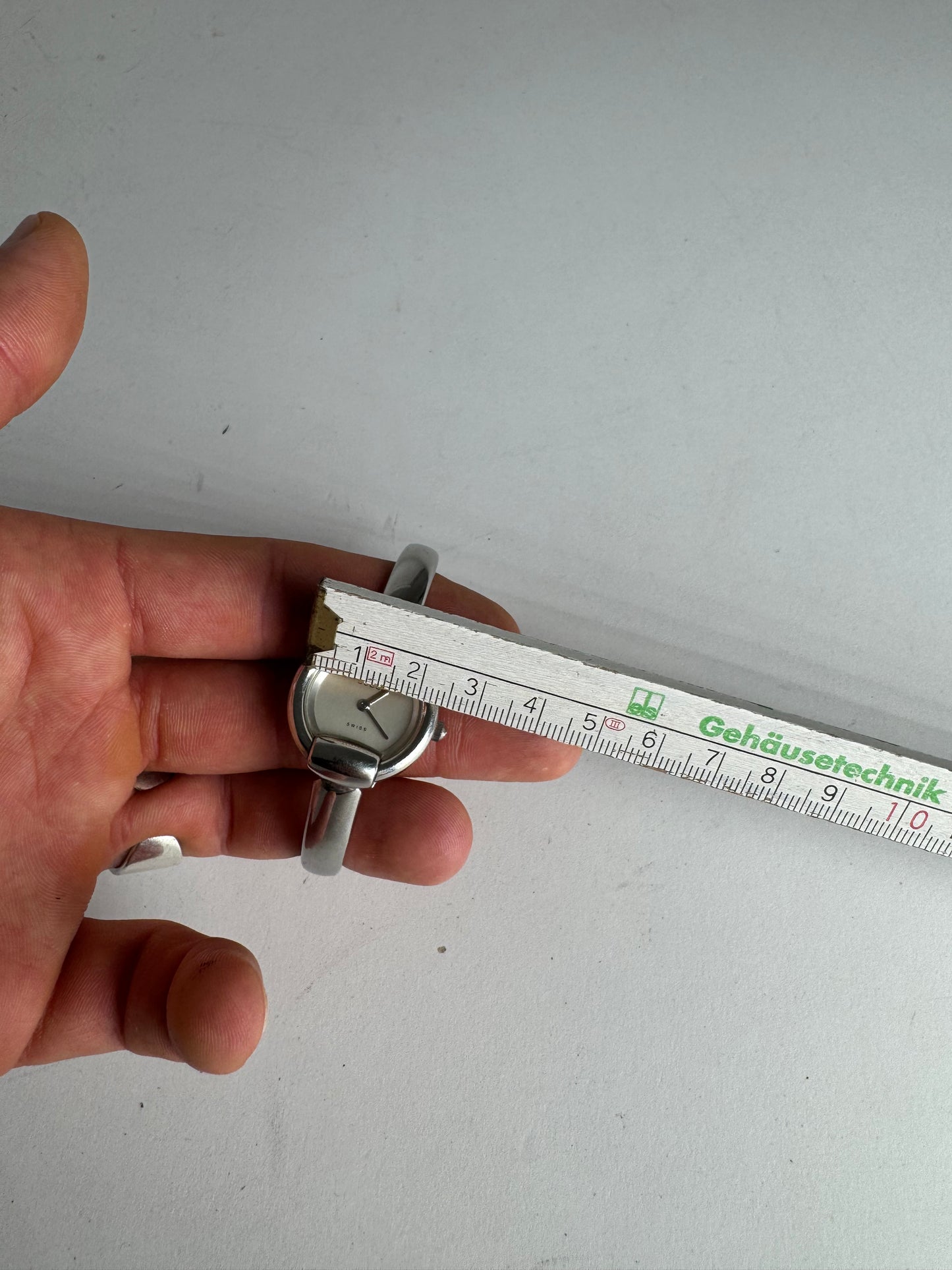 Montre Gucci vintage en acier avec mors de cheval argenté