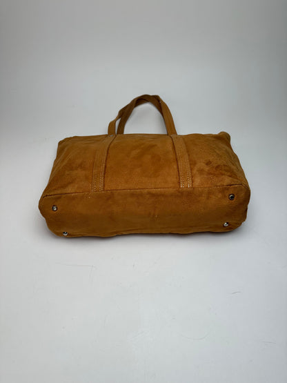 Vintage Courreges Suede Leather Handbag Brown