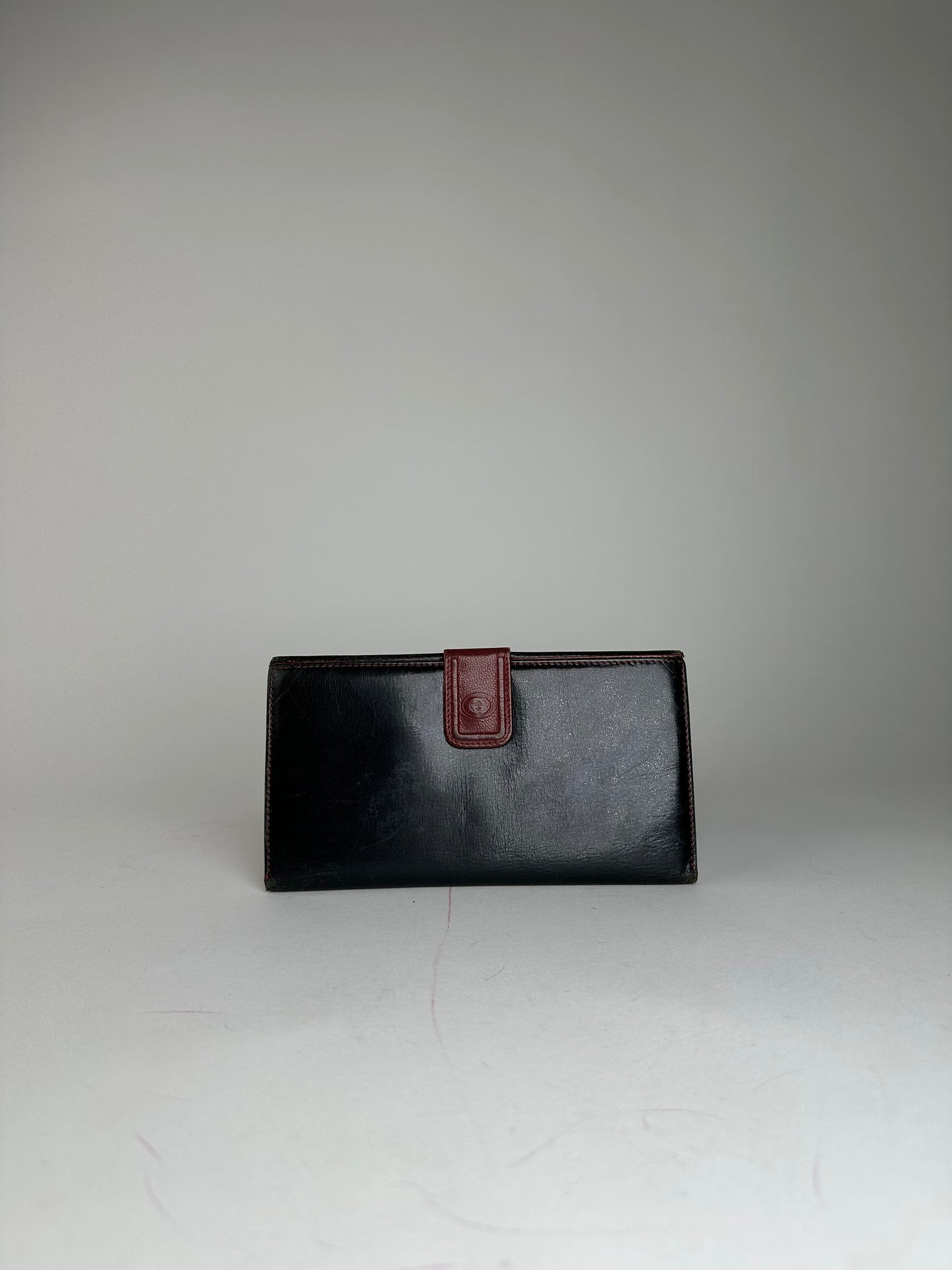 Vintage Gucci Leather Long Wallet Black