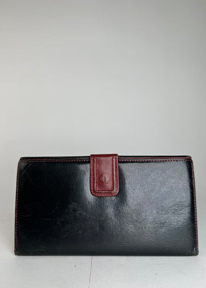 Vintage Gucci Leather Long Wallet Black