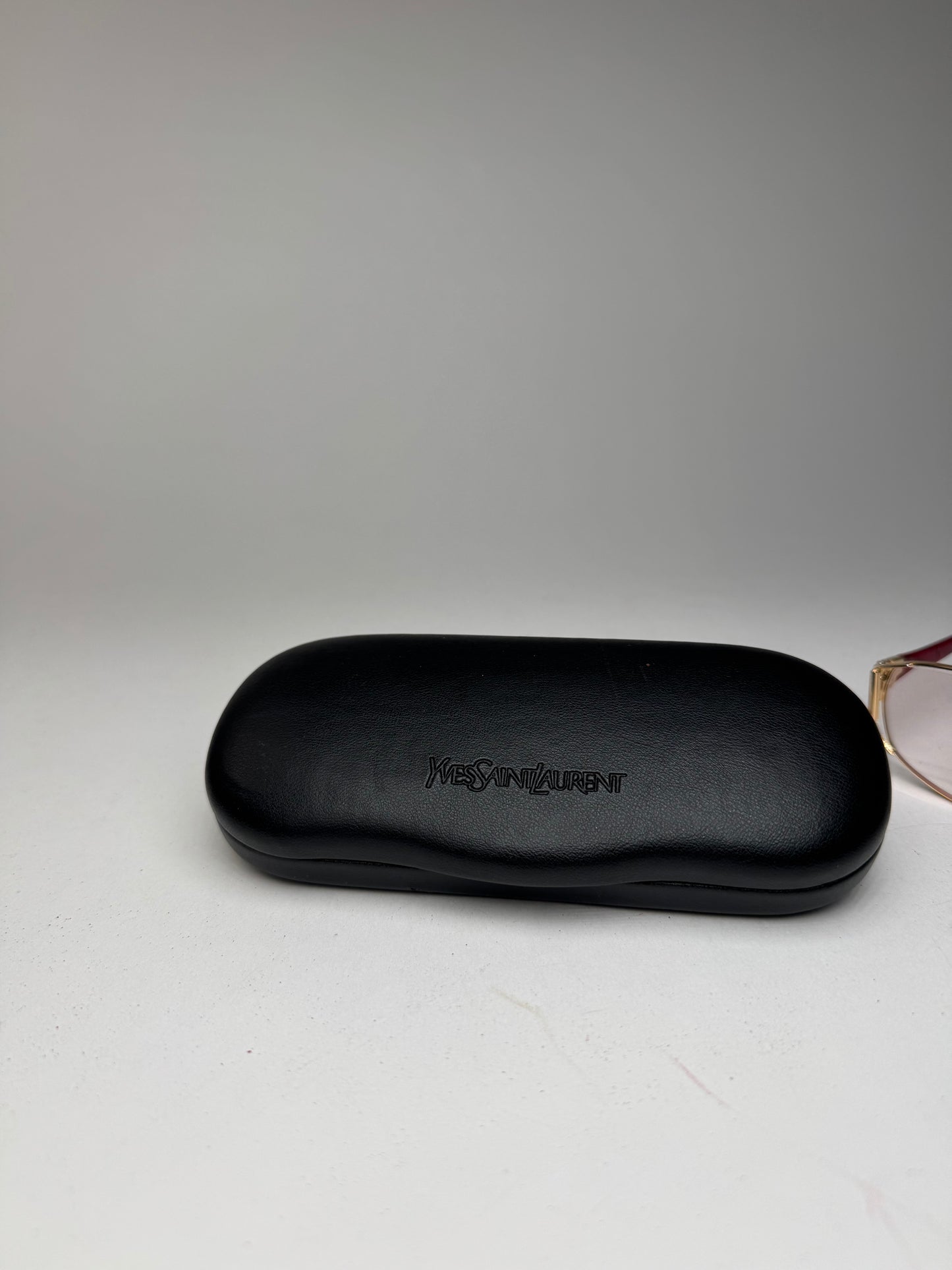 Vintage Yves Saint Laurent Sunglasses Red Gold