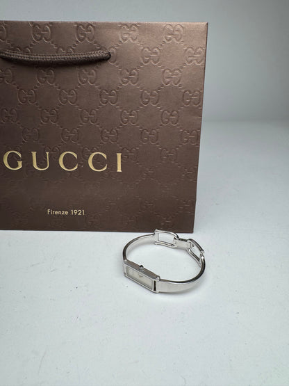 Vintage Gucci Horsebit Steel Watch Silver