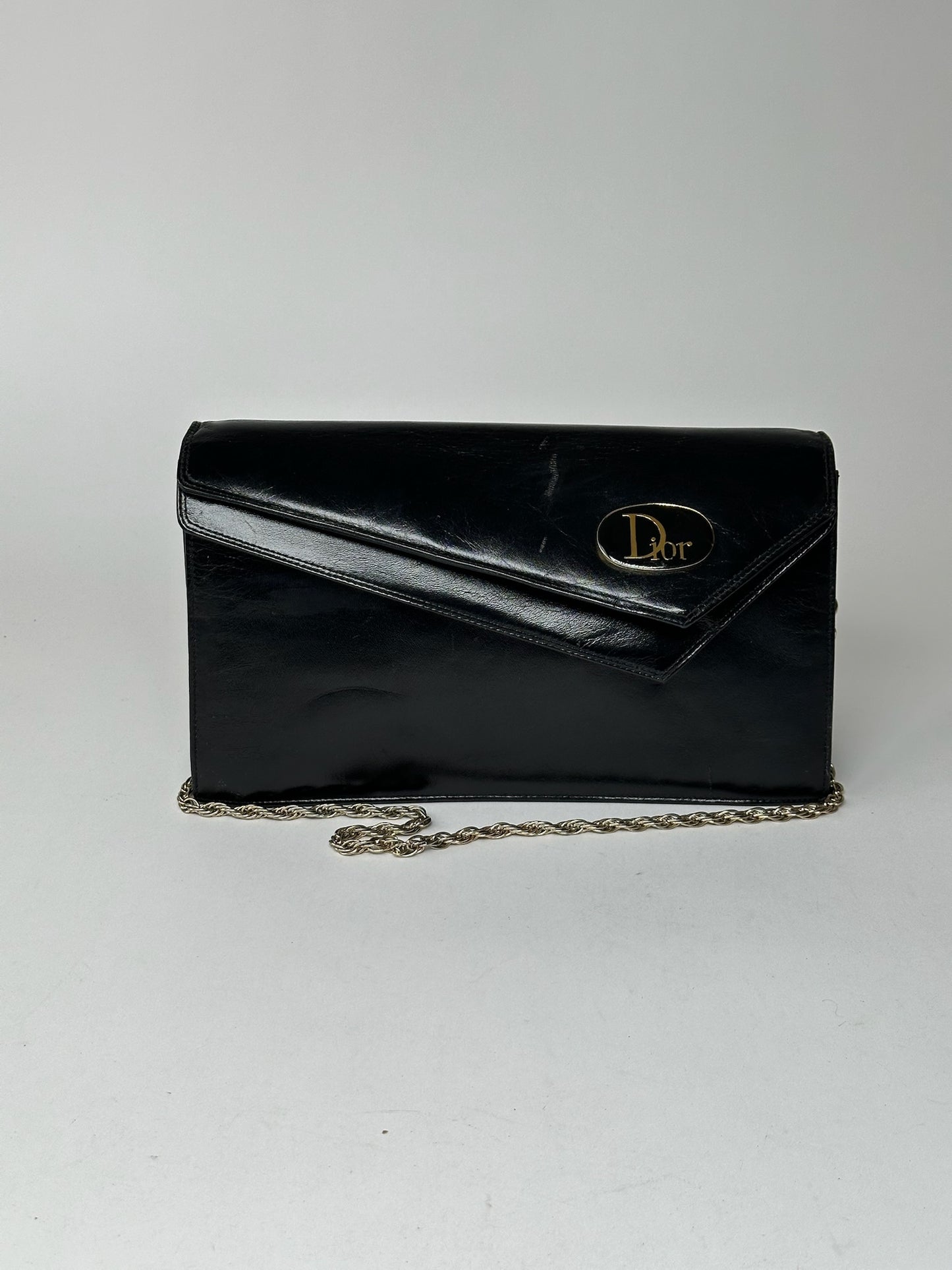 Vintage Dior Leather Bag Black