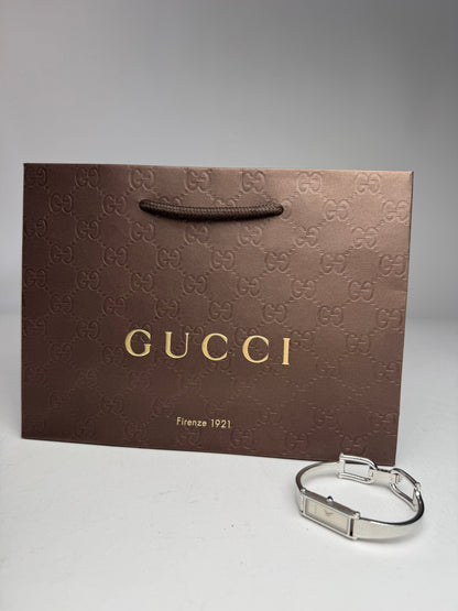 Vintage Gucci Horsebit Steel Watch Silver