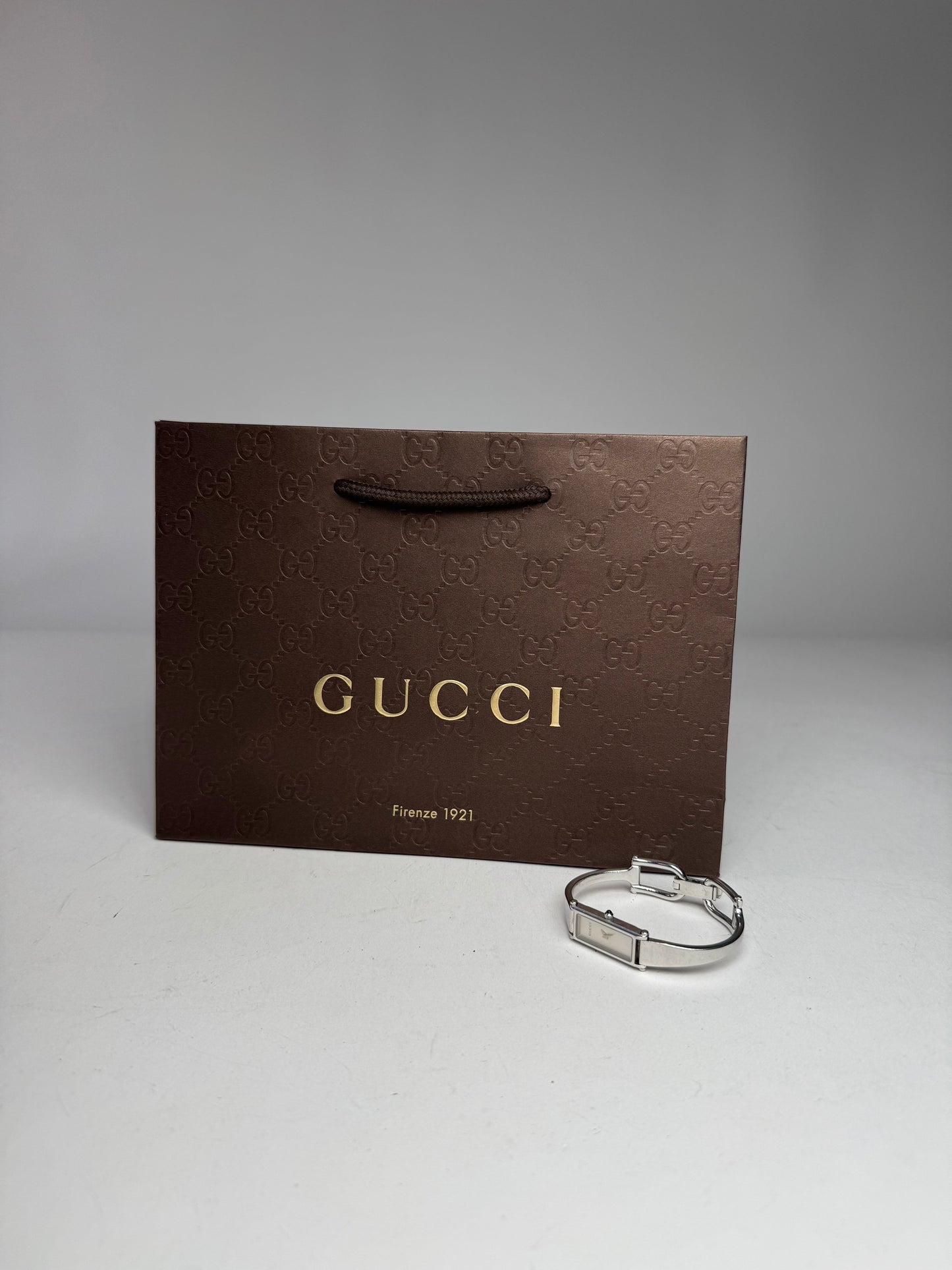 Vintage Gucci Horsebit Steel Watch Silver