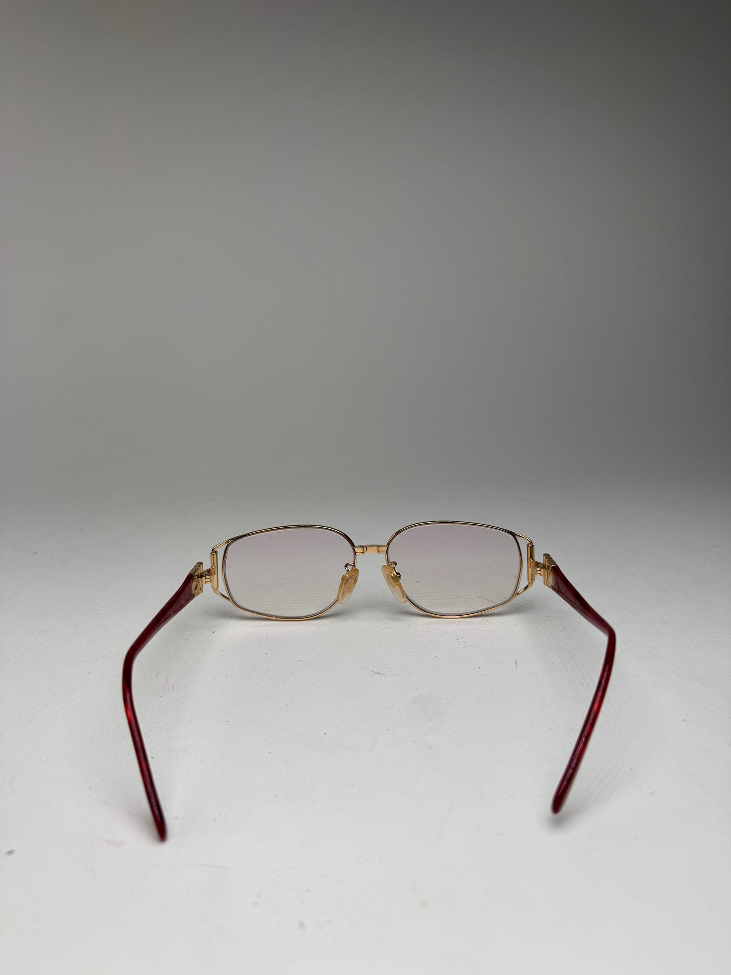 Vintage Yves Saint Laurent Sunglasses Red Gold