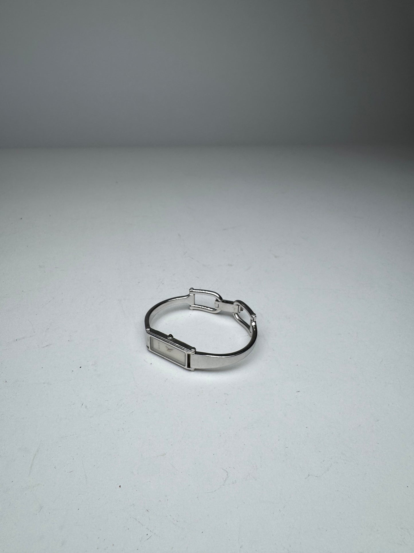 Vintage Gucci Horsebit Steel Watch Silver