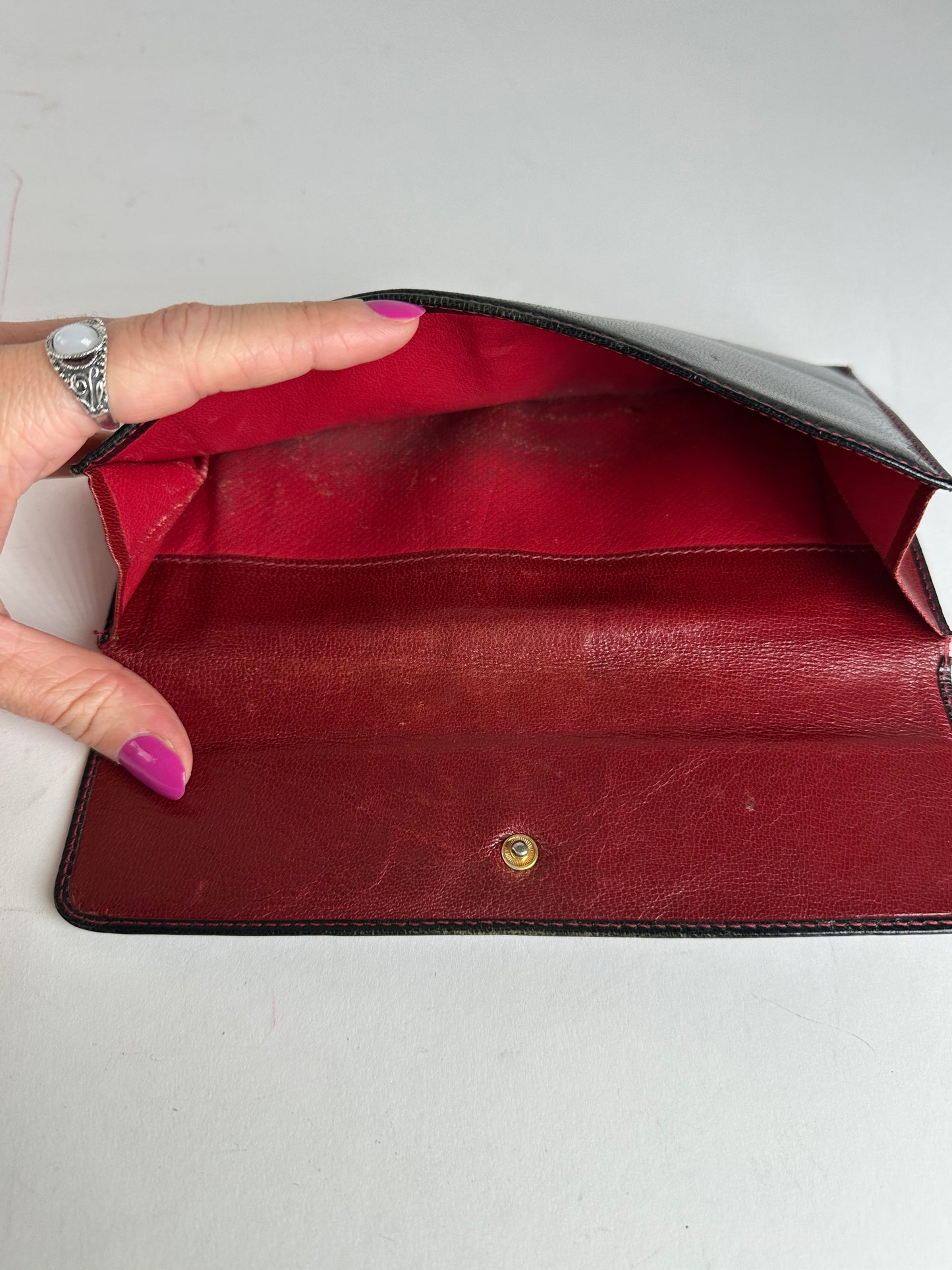 Vintage Gucci Leather Long Wallet Black