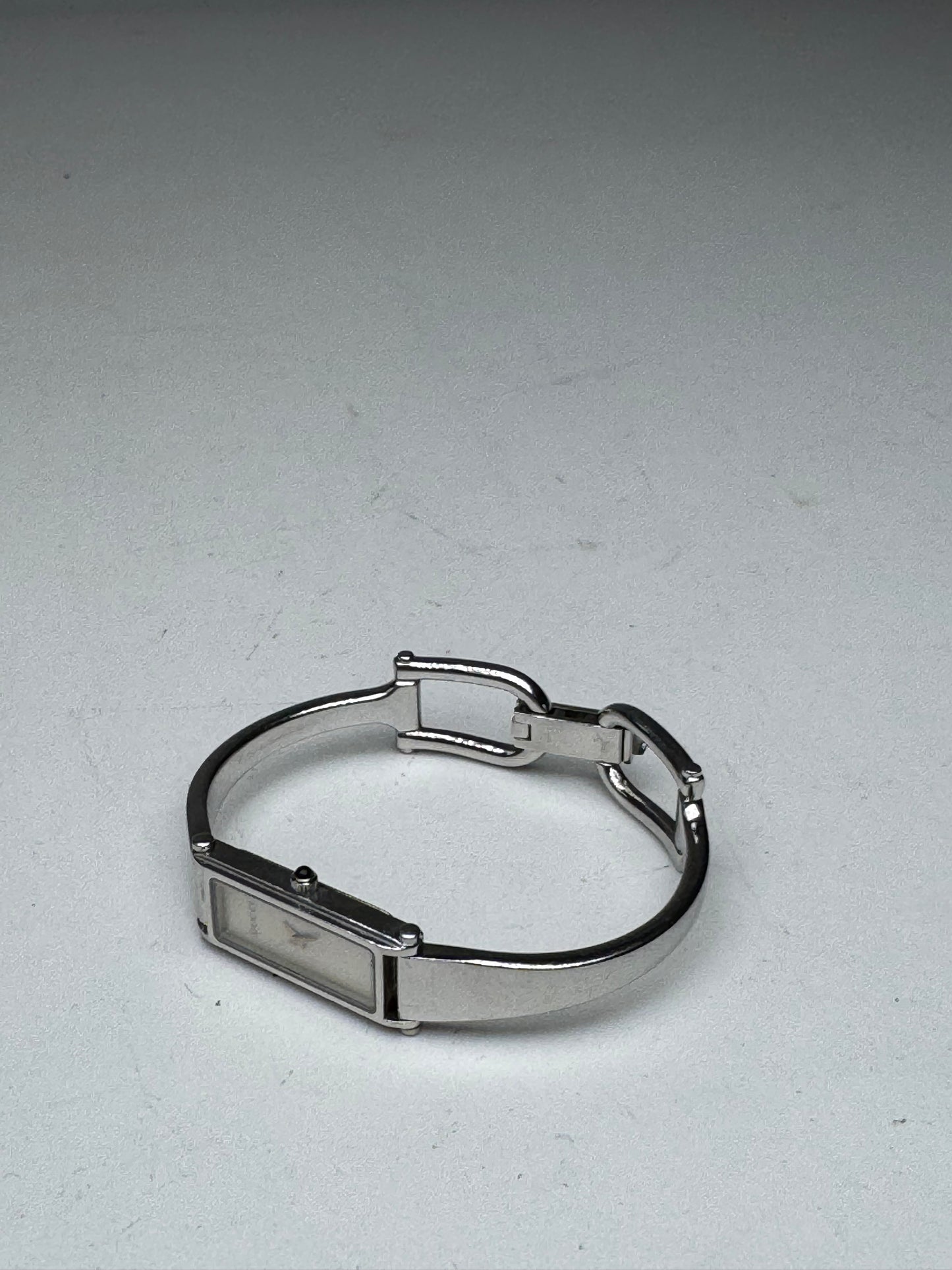 Vintage Gucci Horsebit Steel Watch Silver