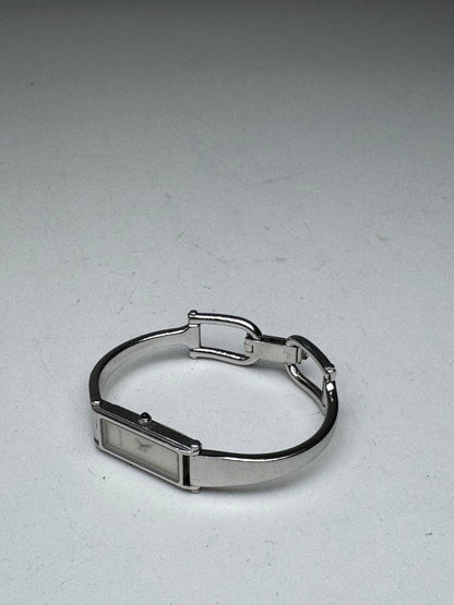 Vintage Gucci Horsebit Steel Watch Silver