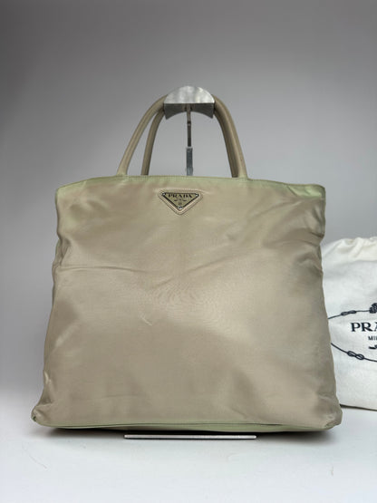 Vintage Prada Polyester Handbag Grey