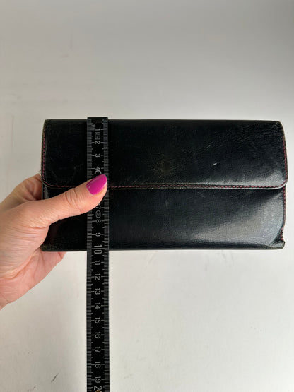 Vintage Gucci Leather Long Wallet Black