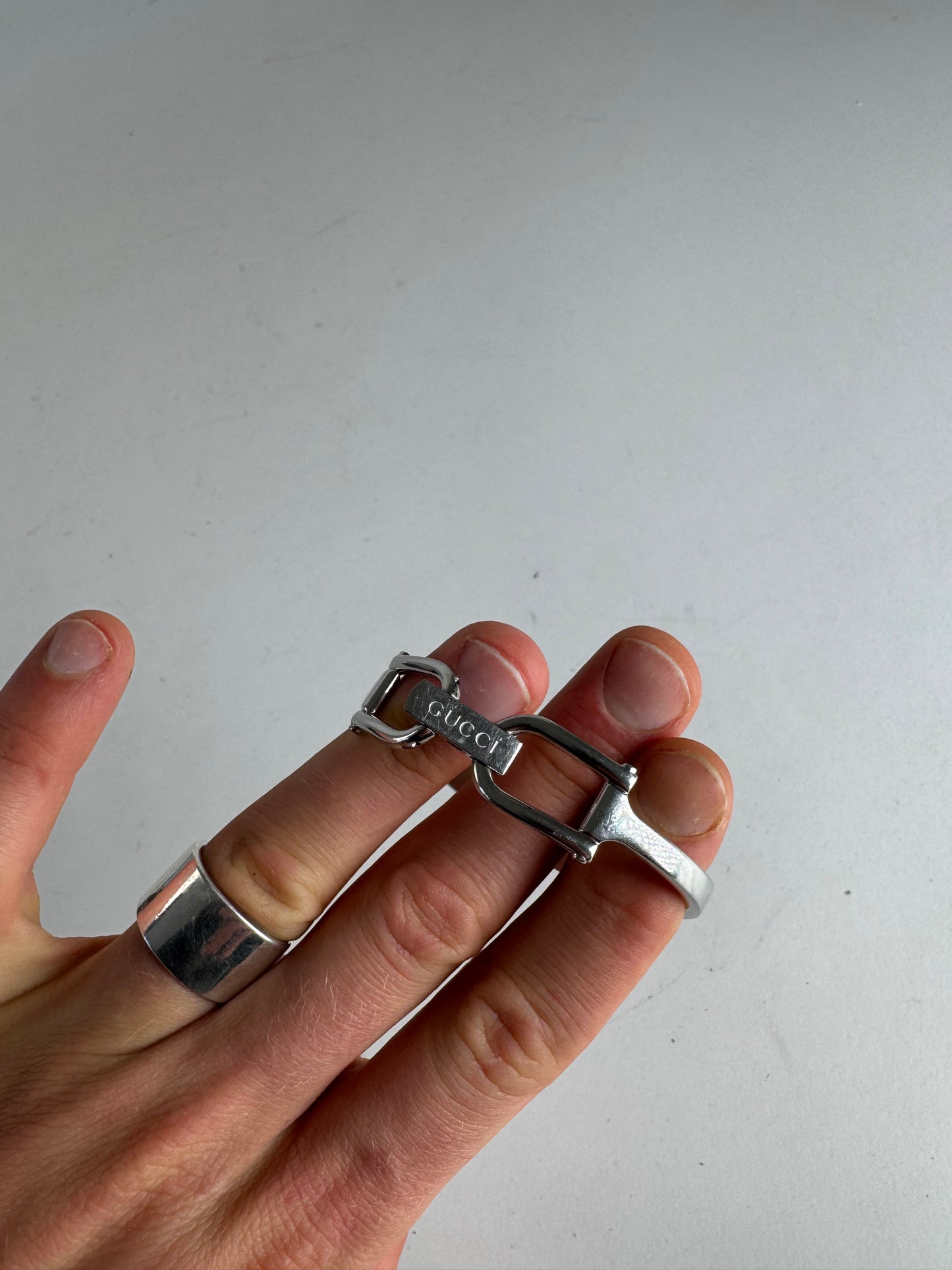 Vintage Gucci Horsebit Steel Watch Silver