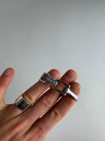 Vintage Gucci Horsebit Steel Watch Silver