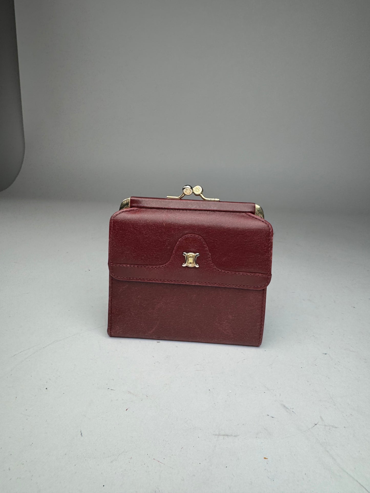 Vintage Celine Paris Leather Wallet Purple