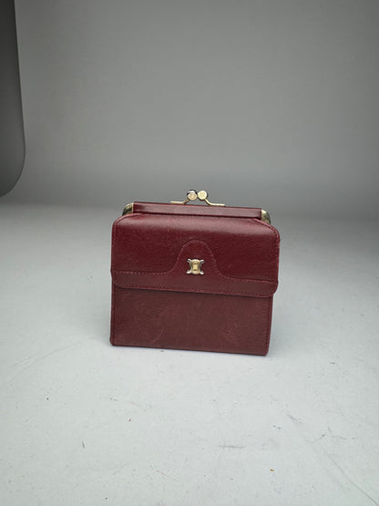 Vintage Celine Paris Leather Wallet Purple