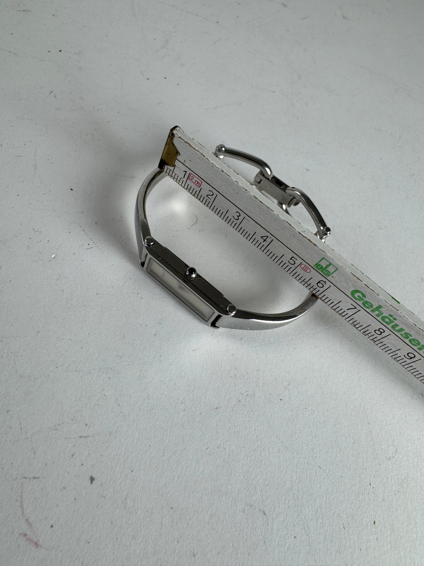 Vintage Gucci Horsebit Steel Watch Silver