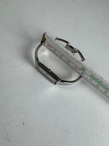 Vintage Gucci Horsebit Steel Watch Silver