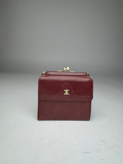 Vintage Celine Paris Leather Wallet Purple
