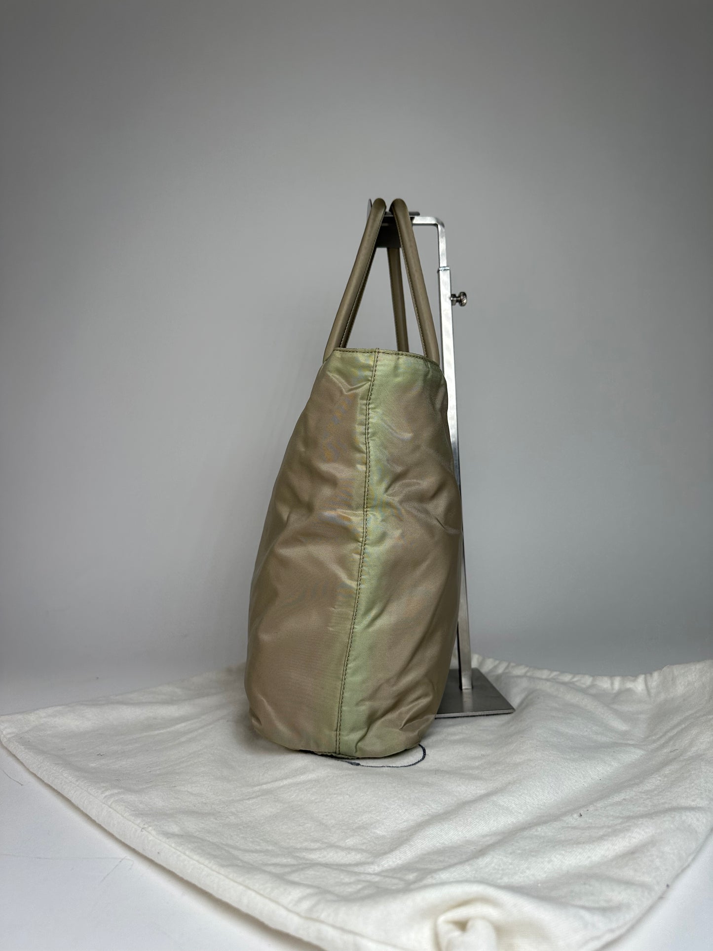 Vintage Prada Polyester Handbag Grey